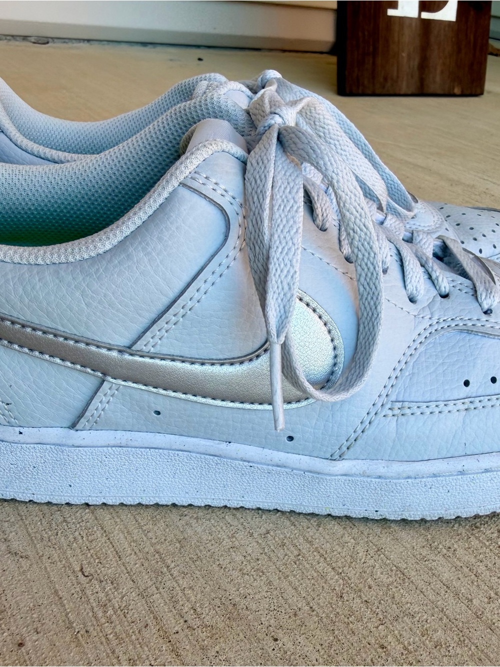 Nike Court Vision Low Next Nature Gray Silver Sneakers Women’s 8.5